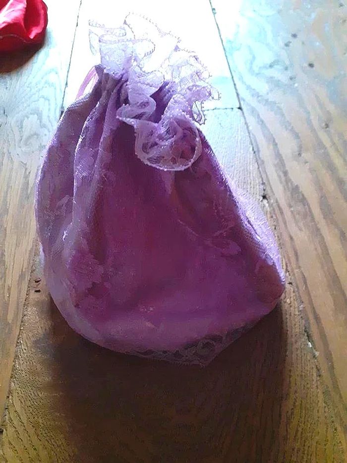 🎀 Jupe mauve dentelle skipper vintage