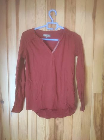 Sous pull rouge bordeaux taille 1