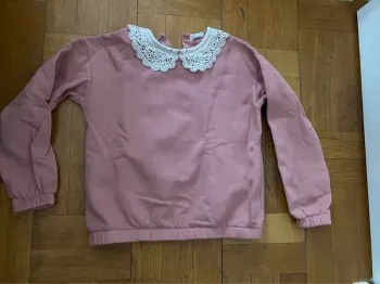 Pull rose avec col intégré verbaudet 12 ans