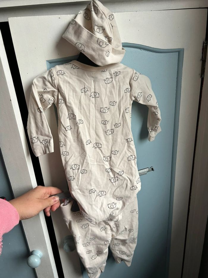 Ensemble body manches longues , legging , bonnet , éléphant - photo numéro 4