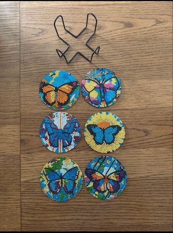Dessous de verre peinture diamant