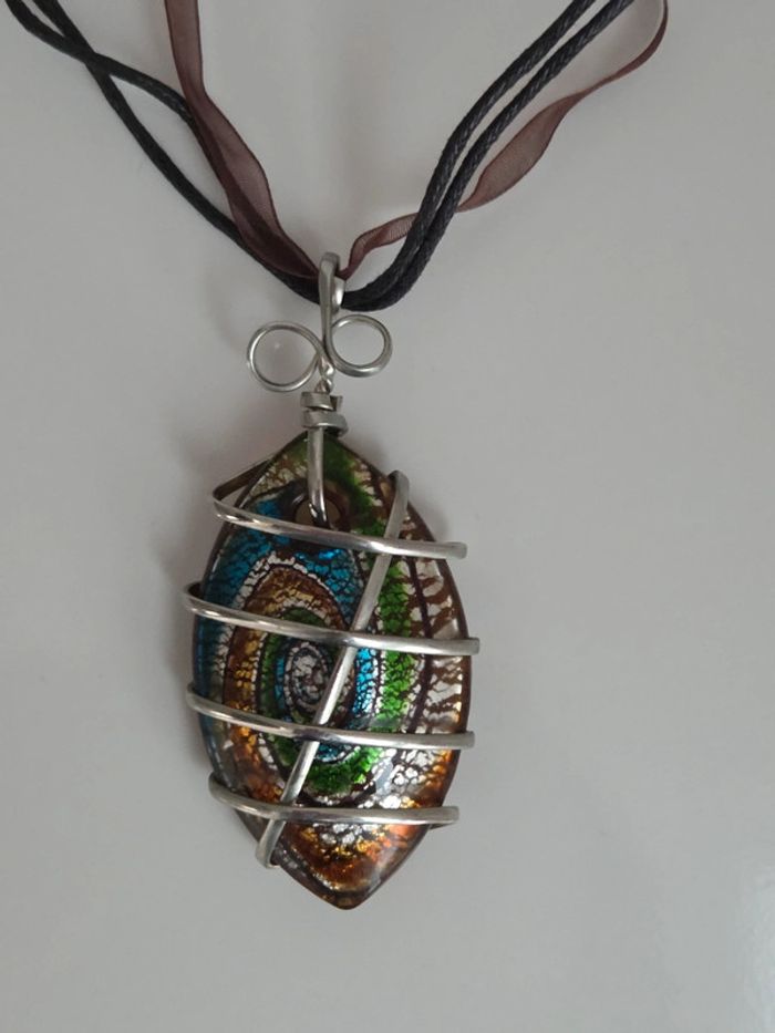 Collier fantaisie brun - photo numéro 2