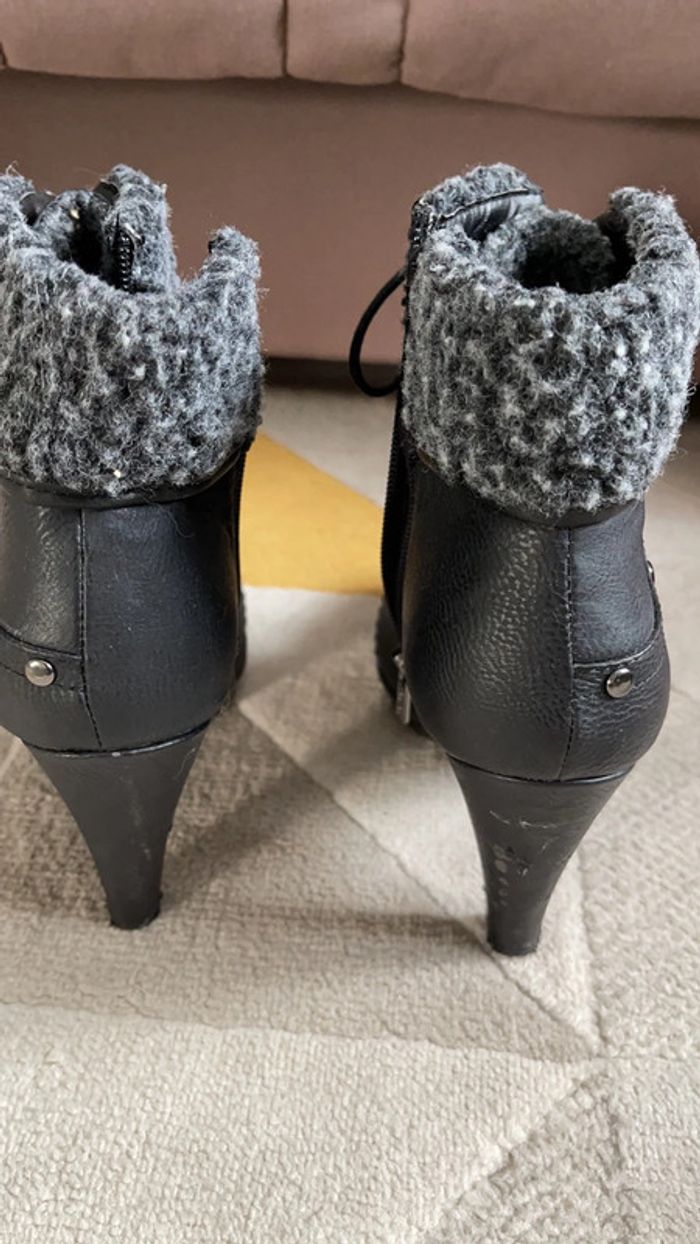 Bottines noires à talons 39 - photo numéro 4