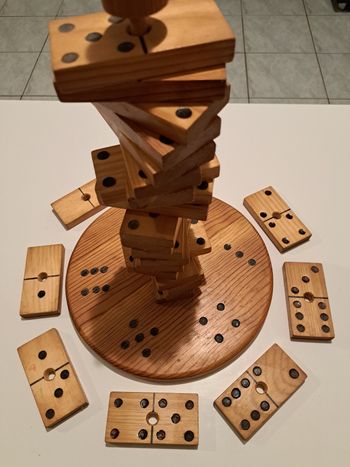 Jeu dominos en bois