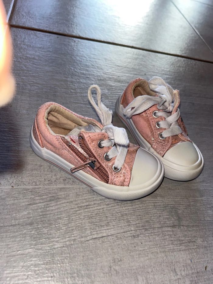 Baskets basse rose brillant - photo numéro 2