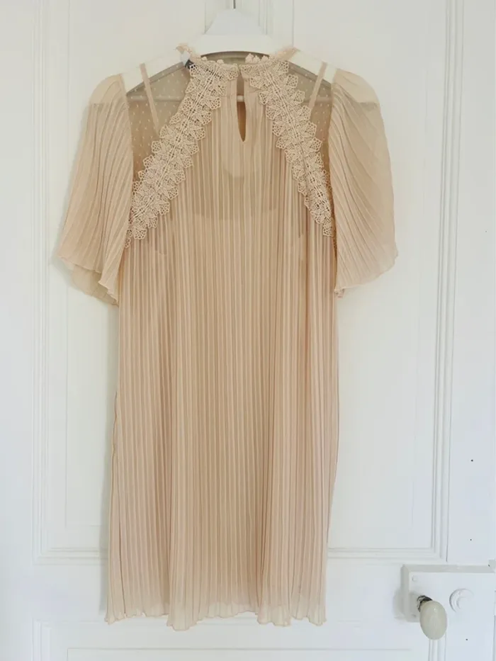 Robe fluide rose poudré Zara S - photo numéro 3