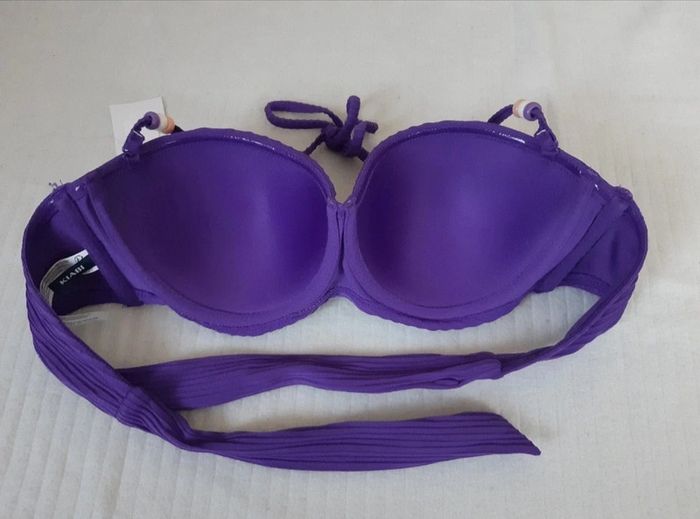 Maillot de bain côtelé bicolore 2 pièces - photo numéro 7
