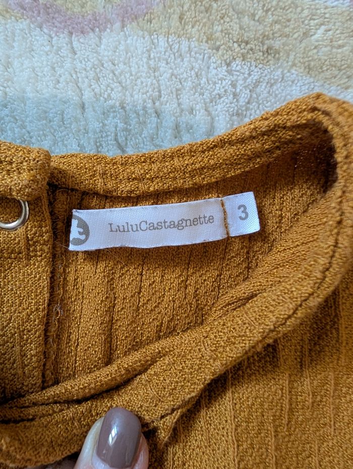 Robe/ Tunique LuluCastagnette Moutarde - Taille 3 Ans - photo numéro 3