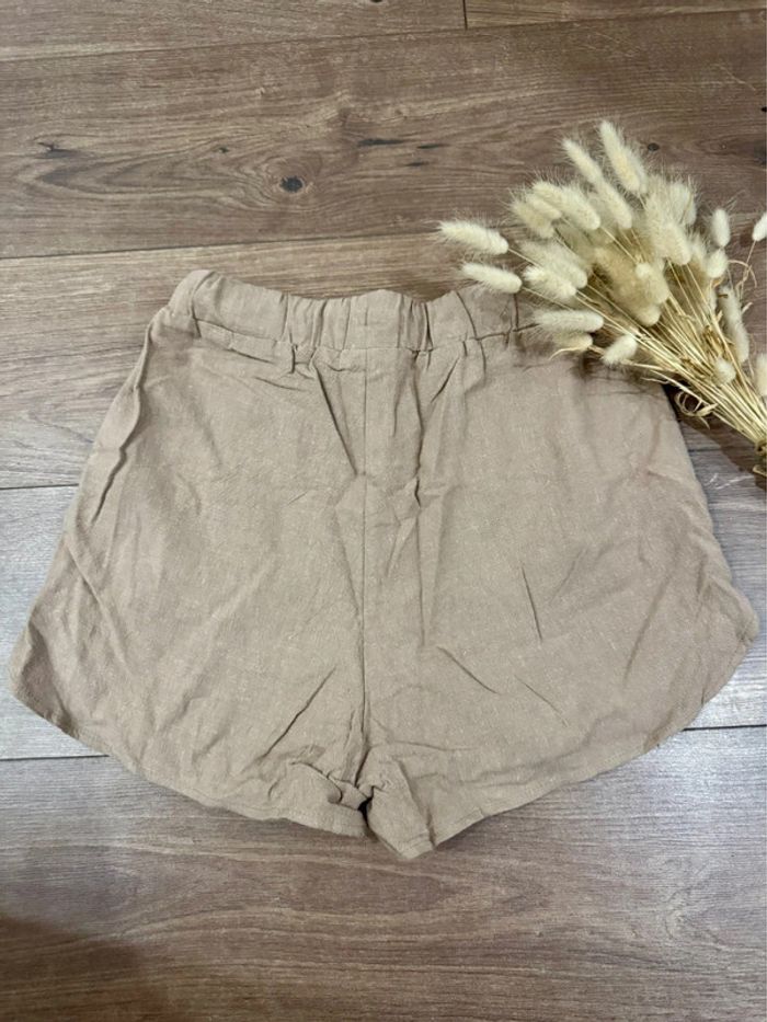Short coton lin taille 36 EU couleur lin - photo numéro 4