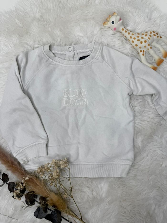 Sweat-shirt blanc kiabi