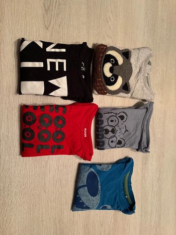 Lot 5 tee-shirts manche longue