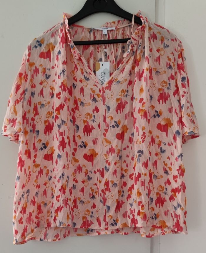 Haut manche courte marque sauvage poésie taille S couleur rose pour femme - photo numéro 7