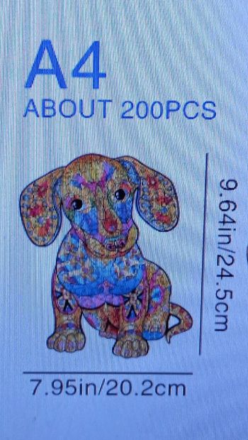 Puzzle bois forme chien