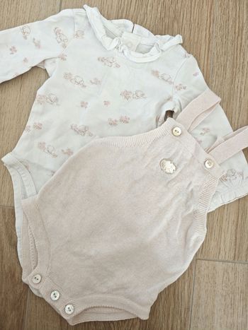 Ensemble salopette+ body Sergent Major 1 mois 