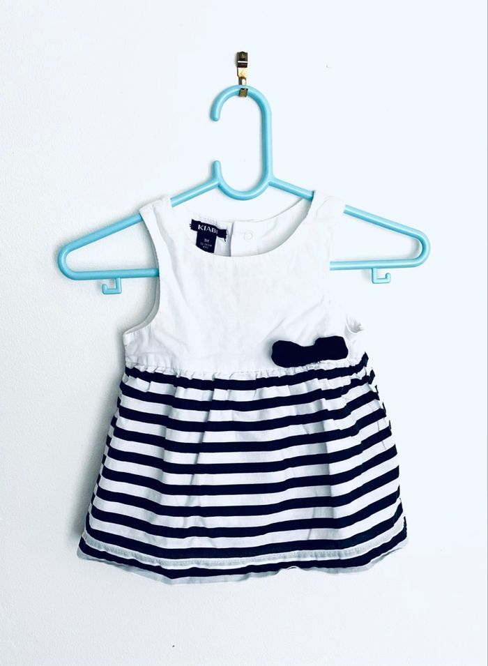 Robe marinière « Kiabi » taille 1 mois