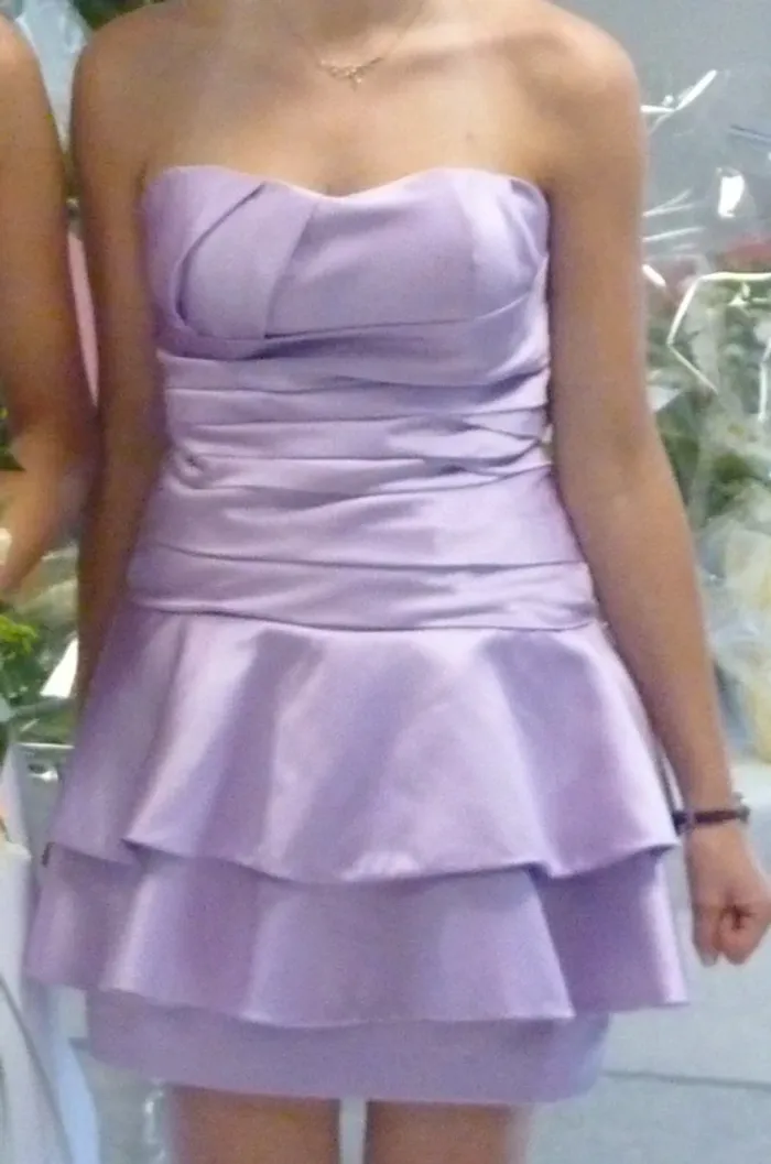 Robe de cocktail bustier Lilas taille 38 - photo numéro 7
