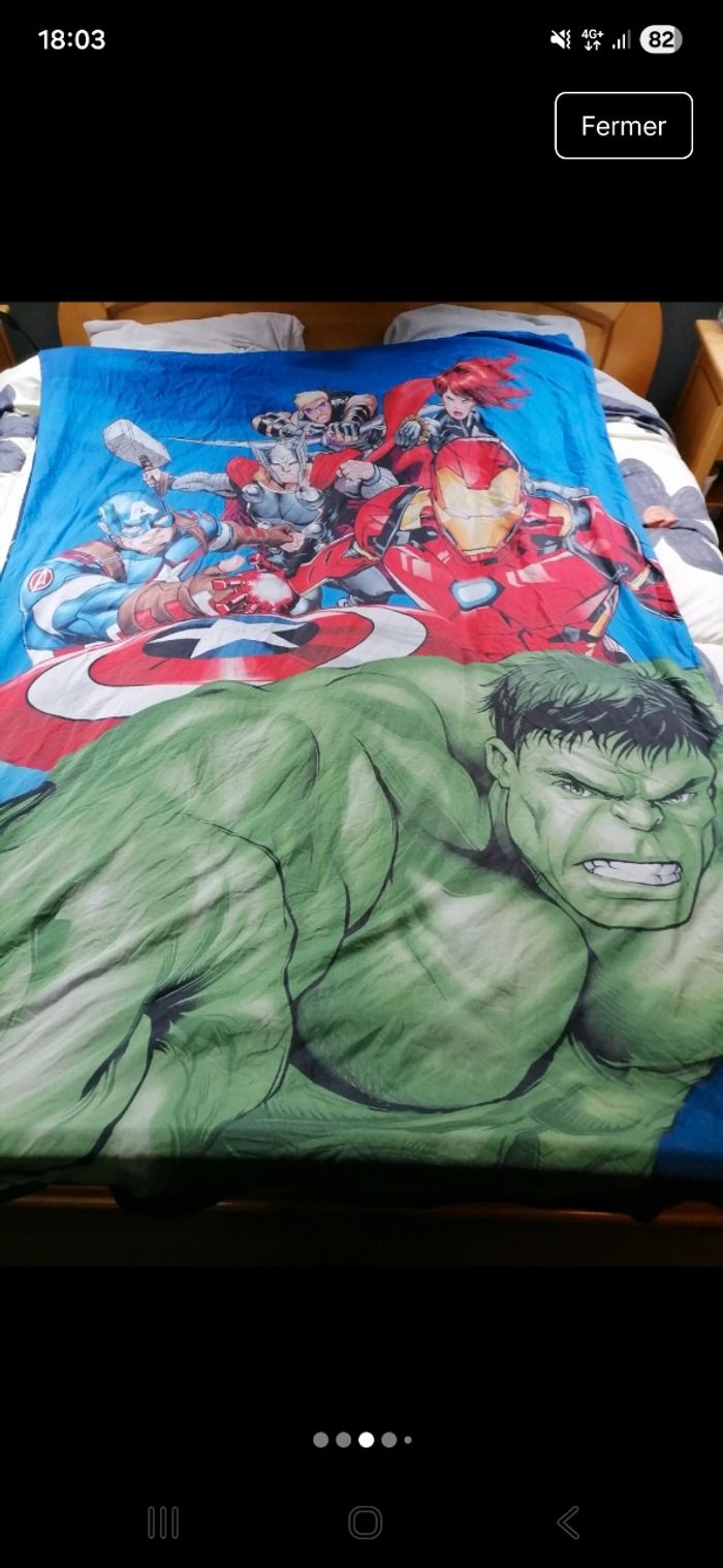 Parure housse de couette et tête d'oreiller