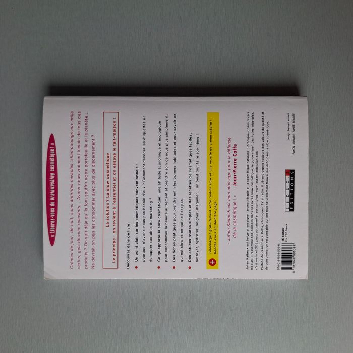 Livre "Adoptez la Slow Cosmétique" de Julien Kaibeck - Langue français - Editeur: Leduc.s Éditions - photo numéro 2