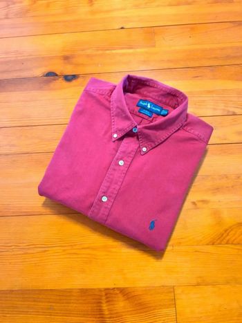 Chemise Ralph Lauren - Blake 100 % Cotton - Logo brodé marine - Bordeaux - Taille XXL