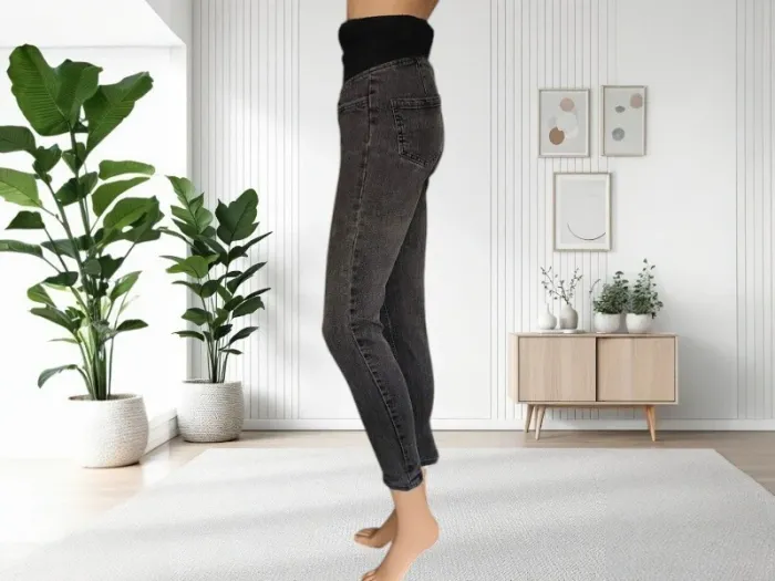 Jean de grossesse Vertbaudet ,coupe skinny haut bandeau ,ultra stretch - photo numéro 4