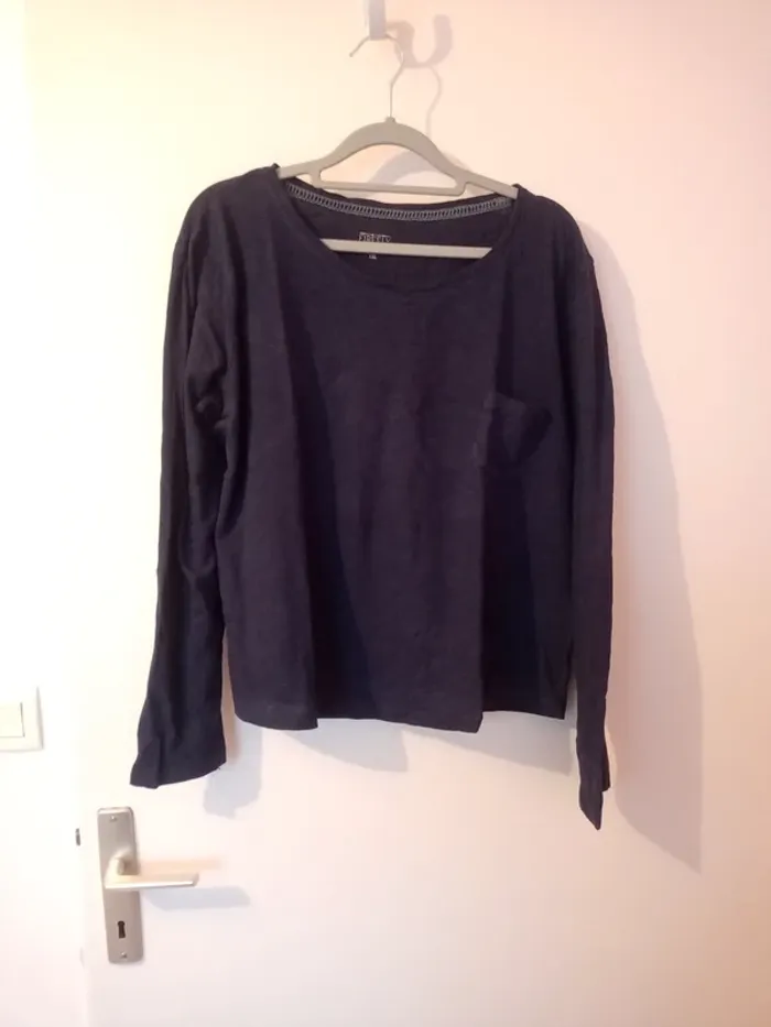 Tee shirt manches longues original marine