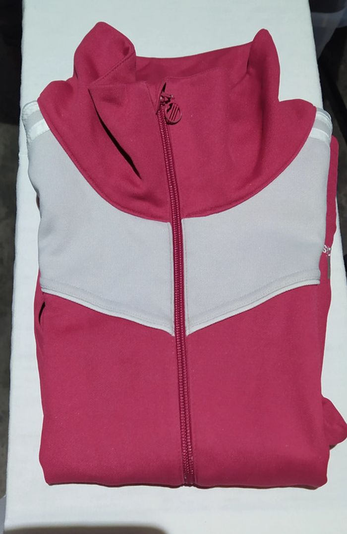 Veste jogging Adidas Blanc et fushia