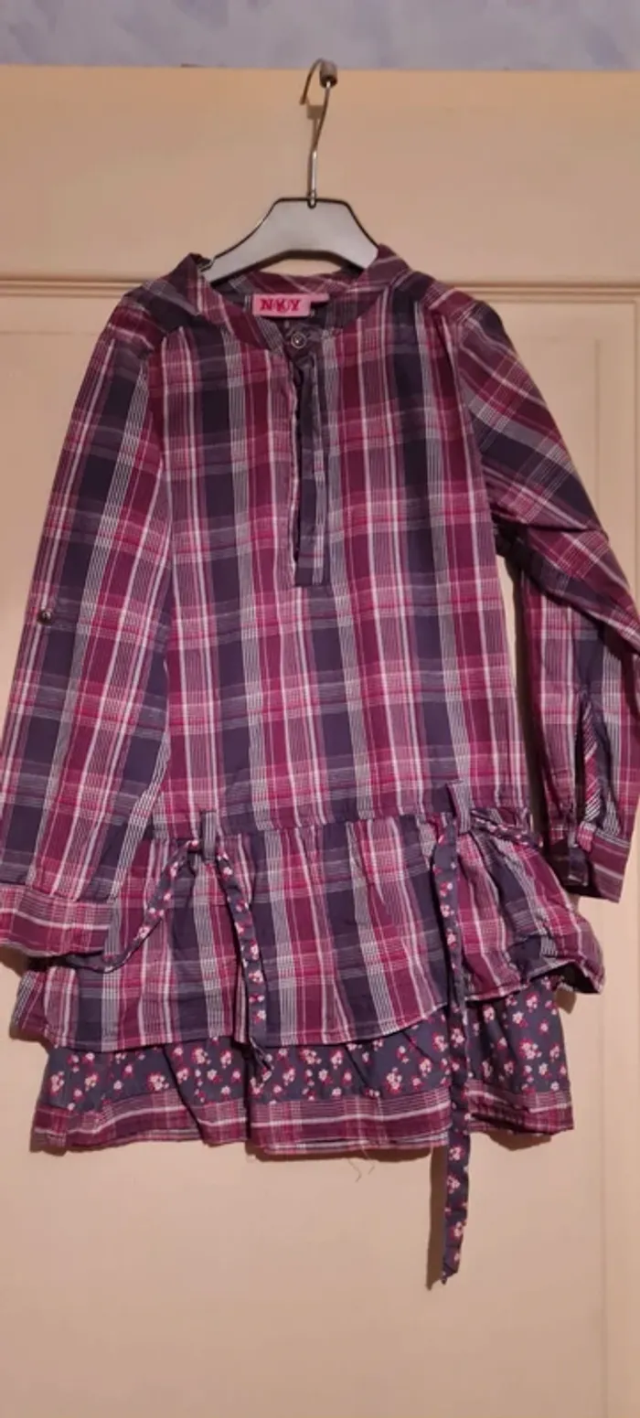 Tunique rose violette 6 ans