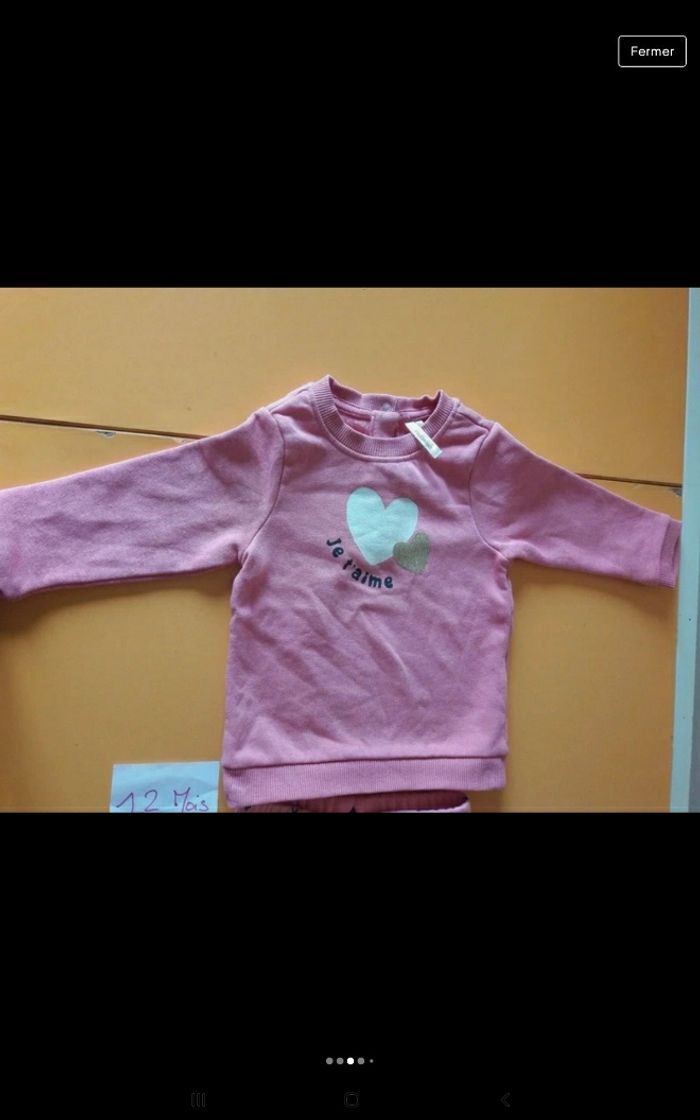 Ensemble fille douillet 12mois - photo numéro 3