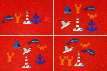 Lot sujets marins mer loisirs créatifs scrapbooking