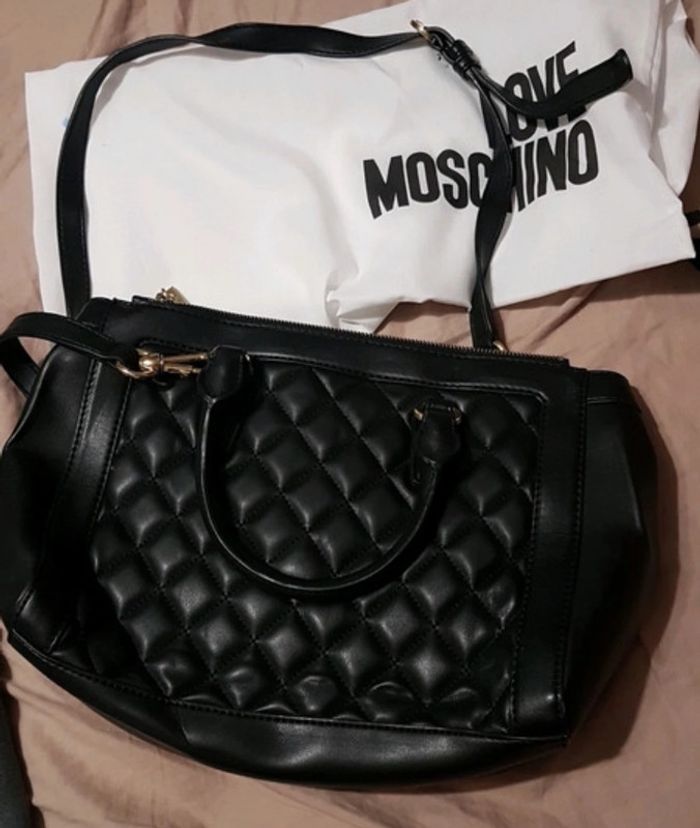 Sac à main matelassé noir Love Moschino - photo numéro 2