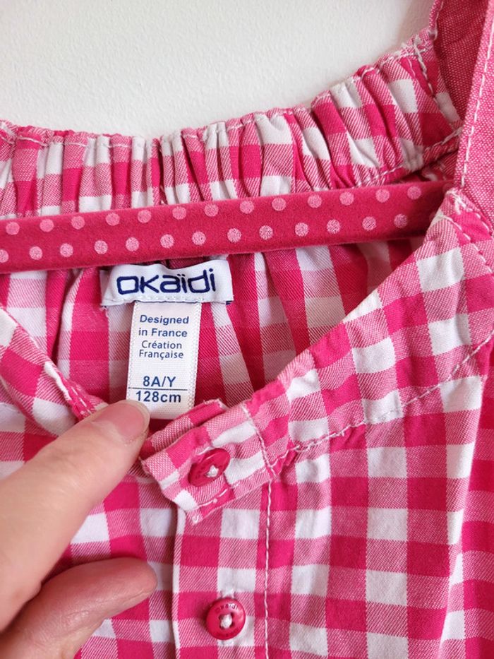 Combishort en vichy rose OkaÏdi 8 ans - photo numéro 4