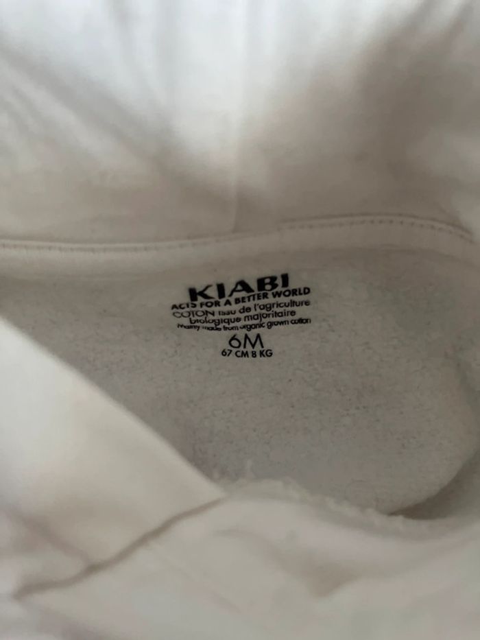 Sweat blanc Kiabi 6 mois - photo numéro 3