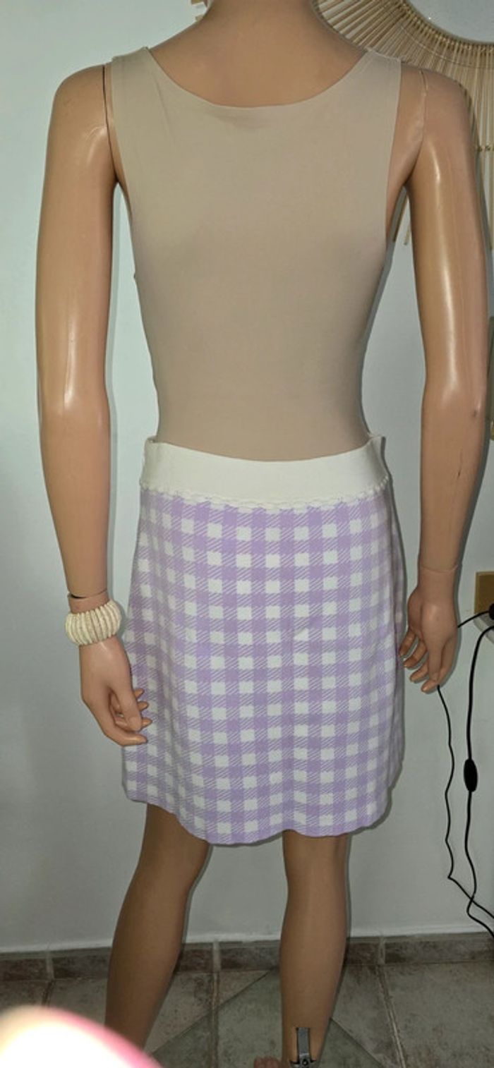 Jupe Maje Jimmy parme gingham Taille 40 - photo numéro 5