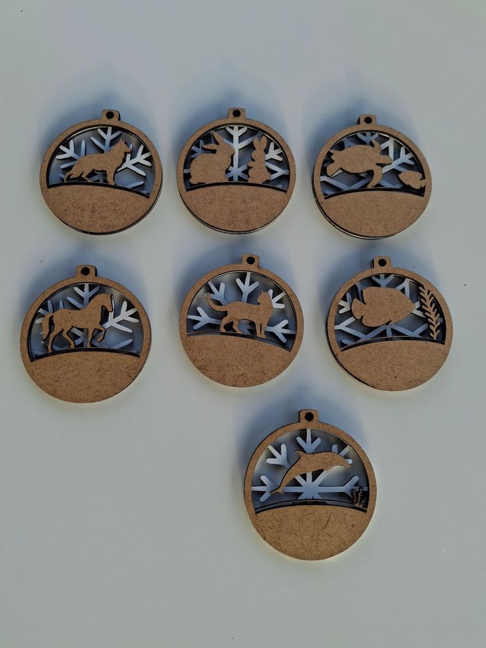 Boules de Noël en bois français personnalisé - photo numéro 6