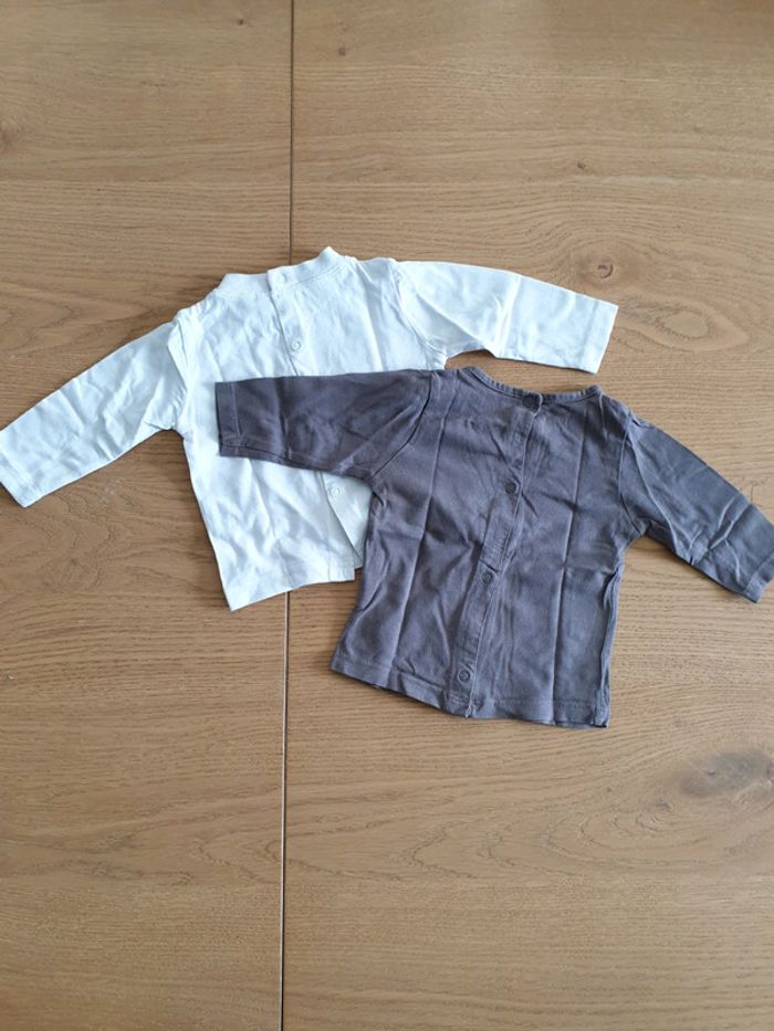 Lot de 2 t-shirts manches longues 3mois - photo numéro 2