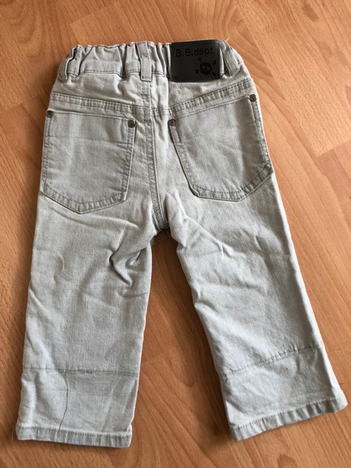 Beau jean gris clair T. 12 mois/74 cm H&M garçon TBE - photo numéro 2
