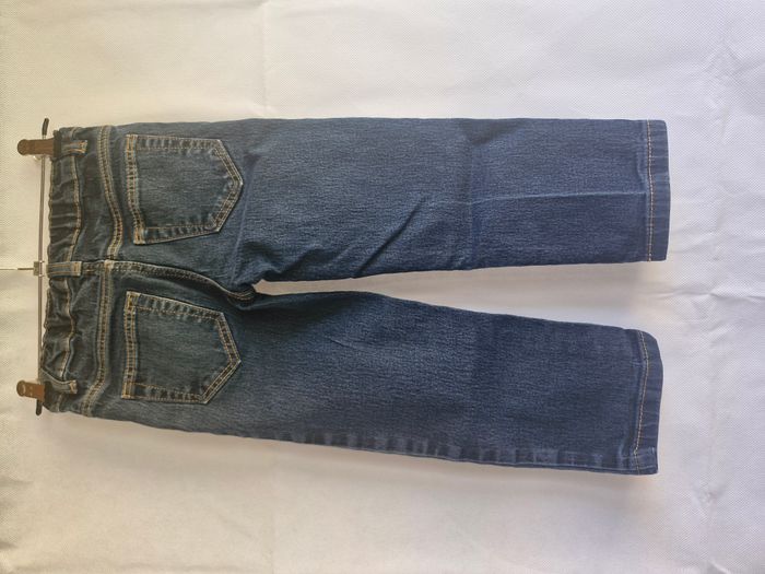 Jean 3/4 ans Tex Bleu foncé avec effet délavé - photo numéro 2