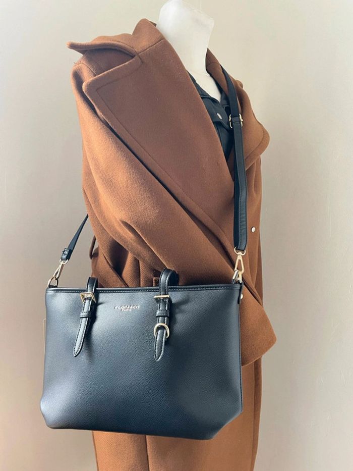 Sac à main noire en cuir synthétique - photo numéro 2