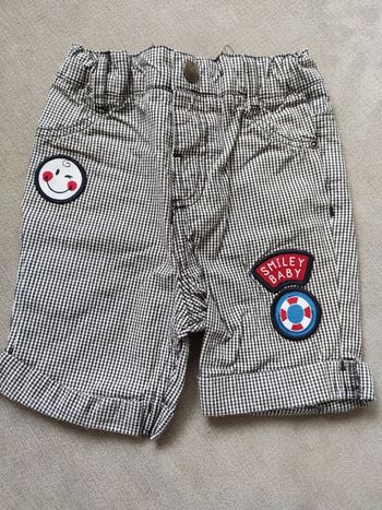 Short gris rayé orchestra 9 mois