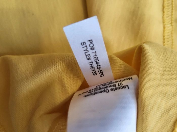 T-Shirt lacoste jaune Manche Courte Oversized Crocodile Print - photo numéro 6