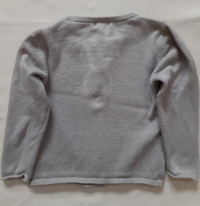 gilet chaud gris fille - lapin - obaïbi - 3 ans - photo numéro 5