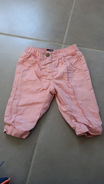 Pantalon/pantacourt kiabi rose 6 mois