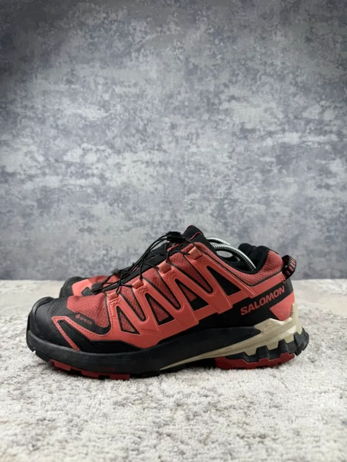 Salomon XA Pro 3D V9 Gore-Tex - Black & Beige & Corail - photo numéro 5