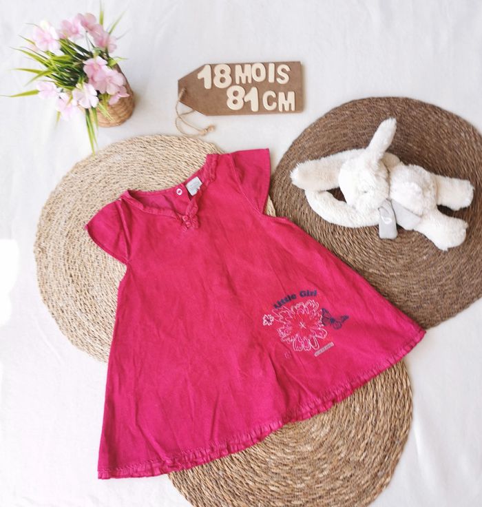 Robe 👣 rouge/fushia, absorba, 18 mois