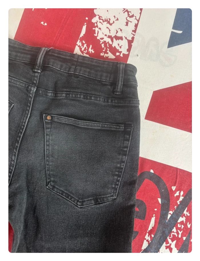 Jeans H&M taille 40 noir chiné regular fit coupe droite - photo numéro 9