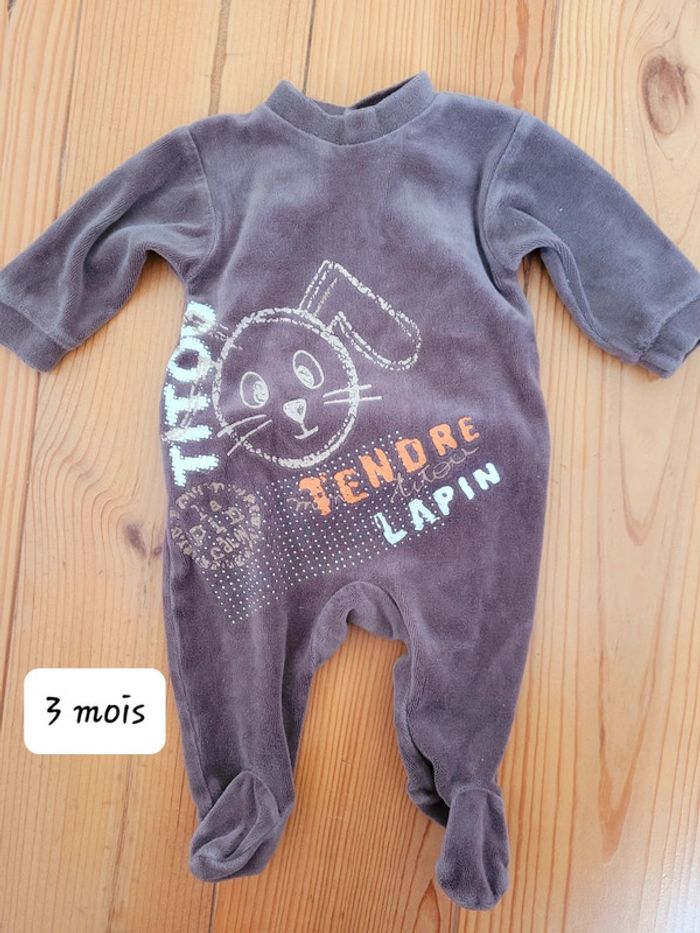 Pyjama velours (3 mois)