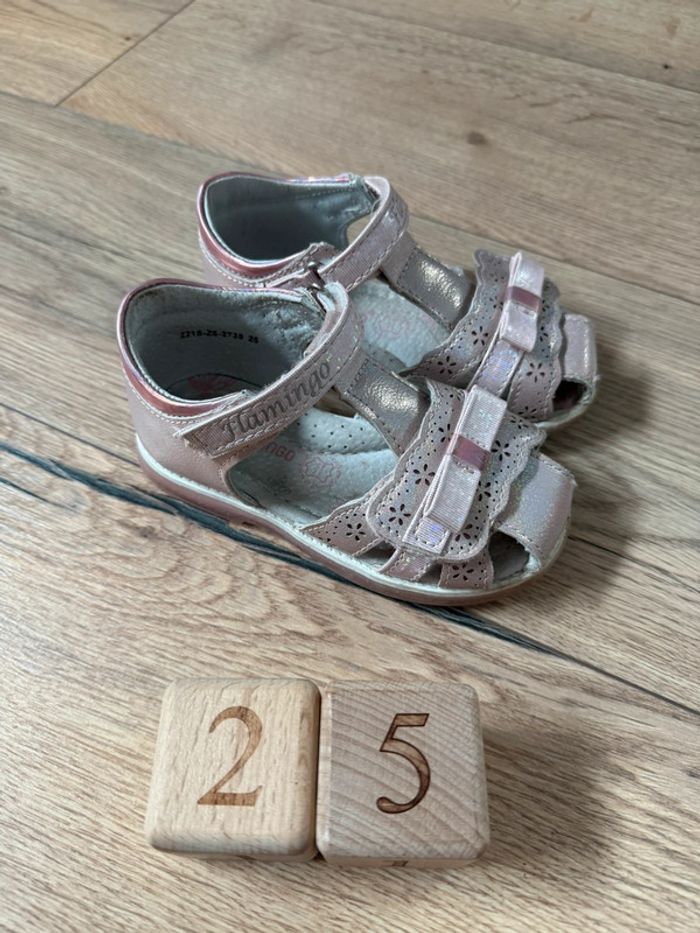 Paire de sandales rose pailletées fille 25 Flamingo - photo numéro 2