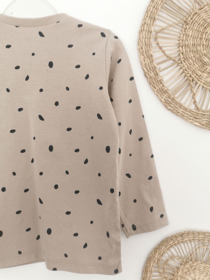 Tee-shirt taupe imprimé manches longues H&M 1.5/2 Ans - photo numéro 7