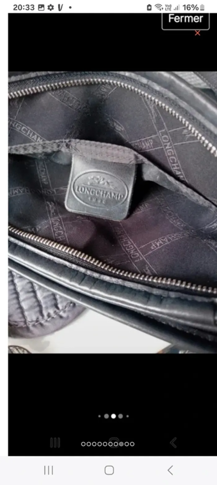 Sac longchamp en cuir 31x16x6 - photo numéro 7