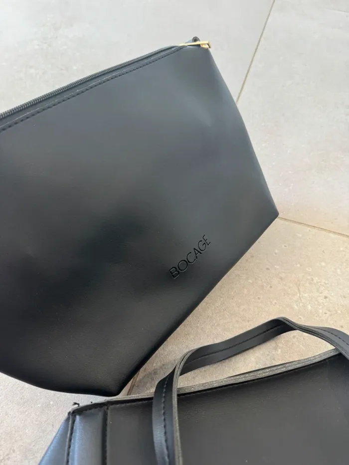 Sac à main bocage noir, neuf sans étiquette, avec bandoulière, 26*24cm - photo numéro 3